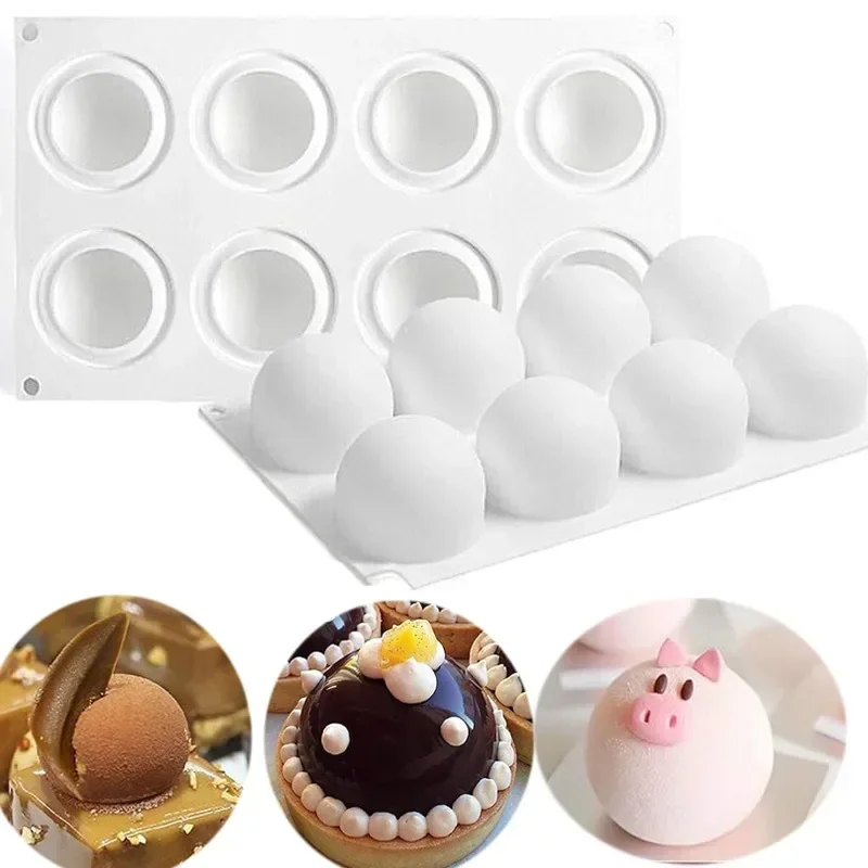 Quality Kitchen Gadgets - 3D Bol Siliconen Mal Voor Mousse