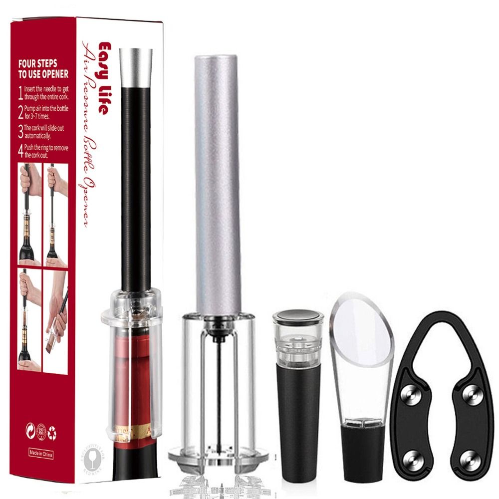 Healthy Kitchen Gadgets - Baraccessoires Wijnflesopener Set Aluminiumlegering ABS Luchtpomp