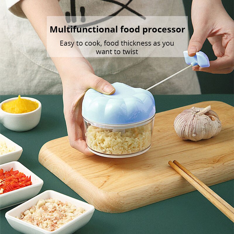 Kitchen Hand Gadgets - 1 Pc Blauw/Roze Handleiding Knoflookstamper Hand