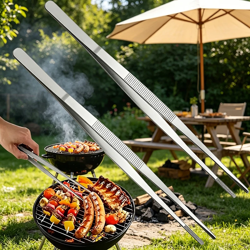 Kitchen Gadgets And Appliances - Multifunctionele Barbecuetaartang Roestvrijstalen Voedseltangen BBQ Clip
